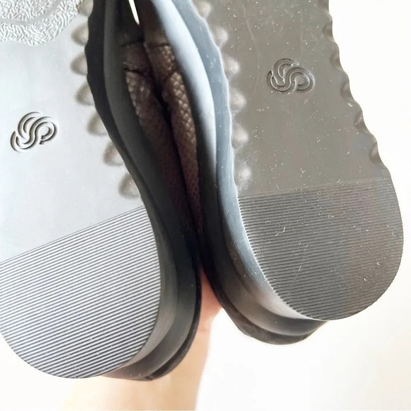 Clarks Cloudsteppers Black Fabric Wedges Women’s Size 8.5 Ortho Cushioned Comfy - Picture 8 of 10